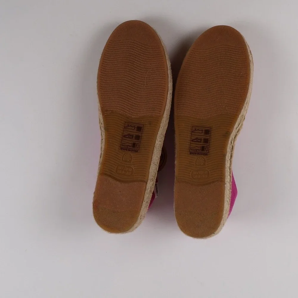 Soludos Espadrilles Dali Flat Pink Solid Womens 9-9.5 Cotton Canvas NEW